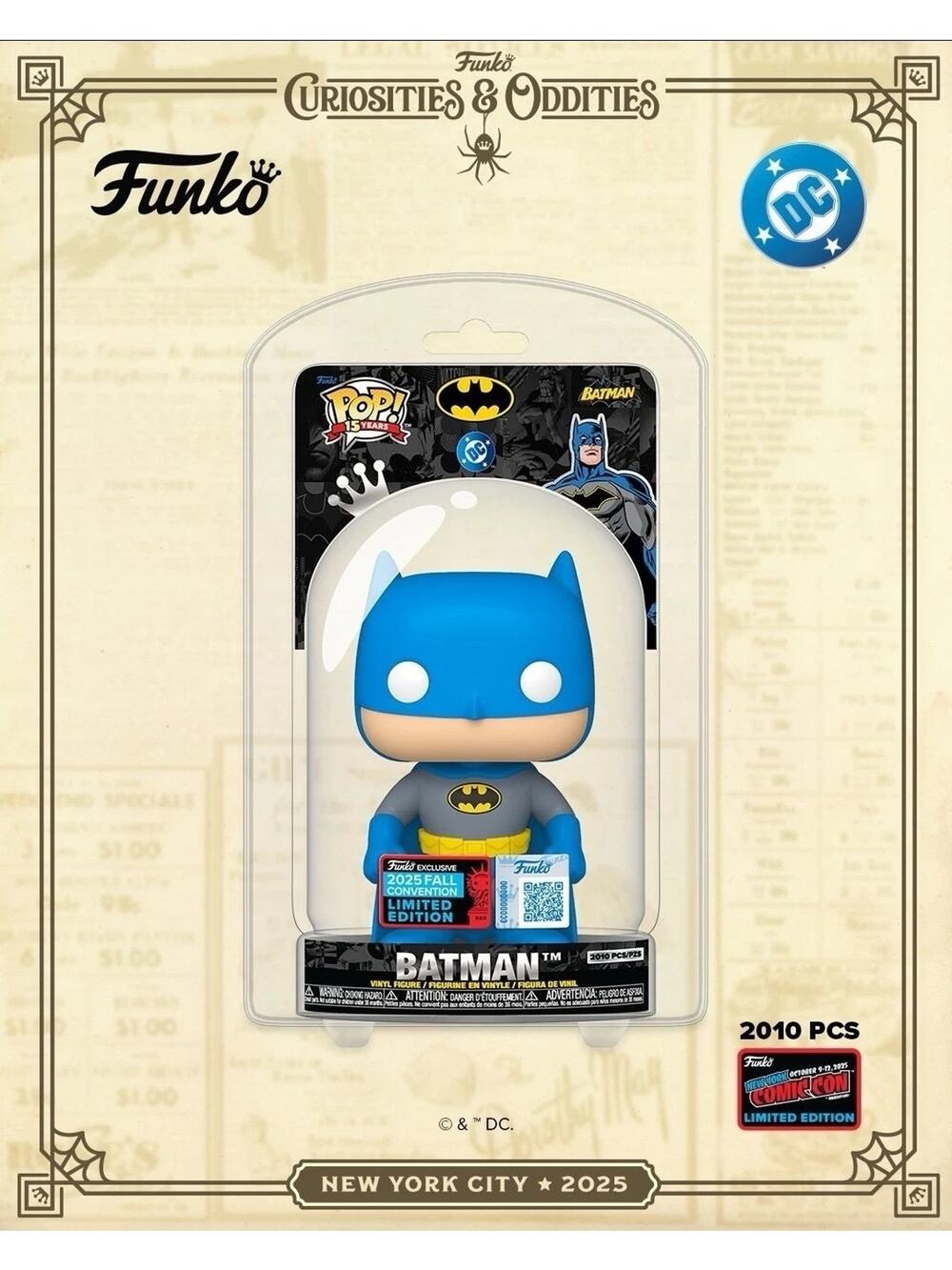 NYCC ‘25 Funko BATMAN Clamshell LE2010 Show ONLY Official Con Sticker
